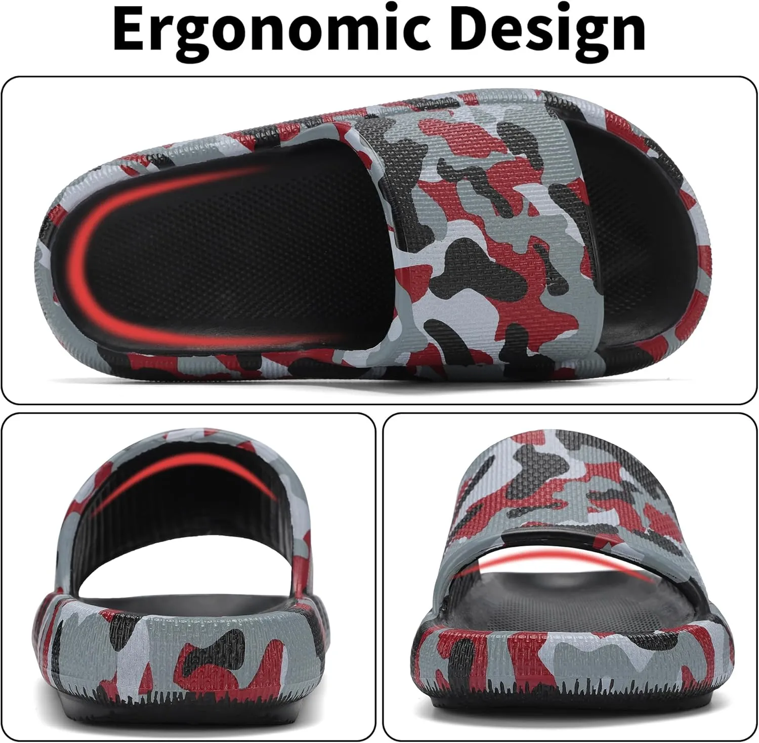 Boys and Girls Cloud Slides for Kids – Non-Slip Summer Slippers Lightweight Beach, Pool, and Indoor Shower Sandals