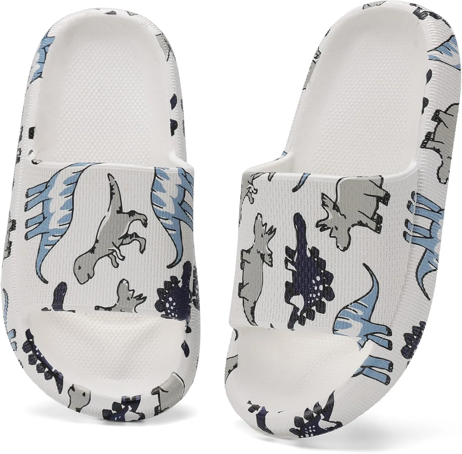 Boys and Girls Cloud Slides for Kids – Non-Slip Summer Slippers Lightweight Beach, Pool, and Indoor Shower Sandals