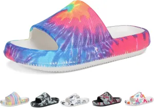 Boys and Girls Cloud Slides for Kids – Non-Slip Summer Slippers Lightweight Beach, Pool, and Indoor Shower Sandals
