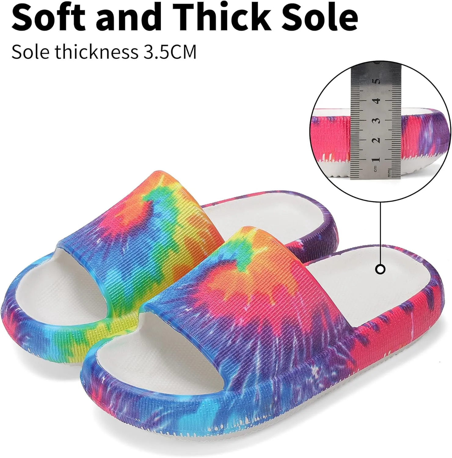 Boys and Girls Cloud Slides for Kids – Non-Slip Summer Slippers Lightweight Beach, Pool, and Indoor Shower Sandals