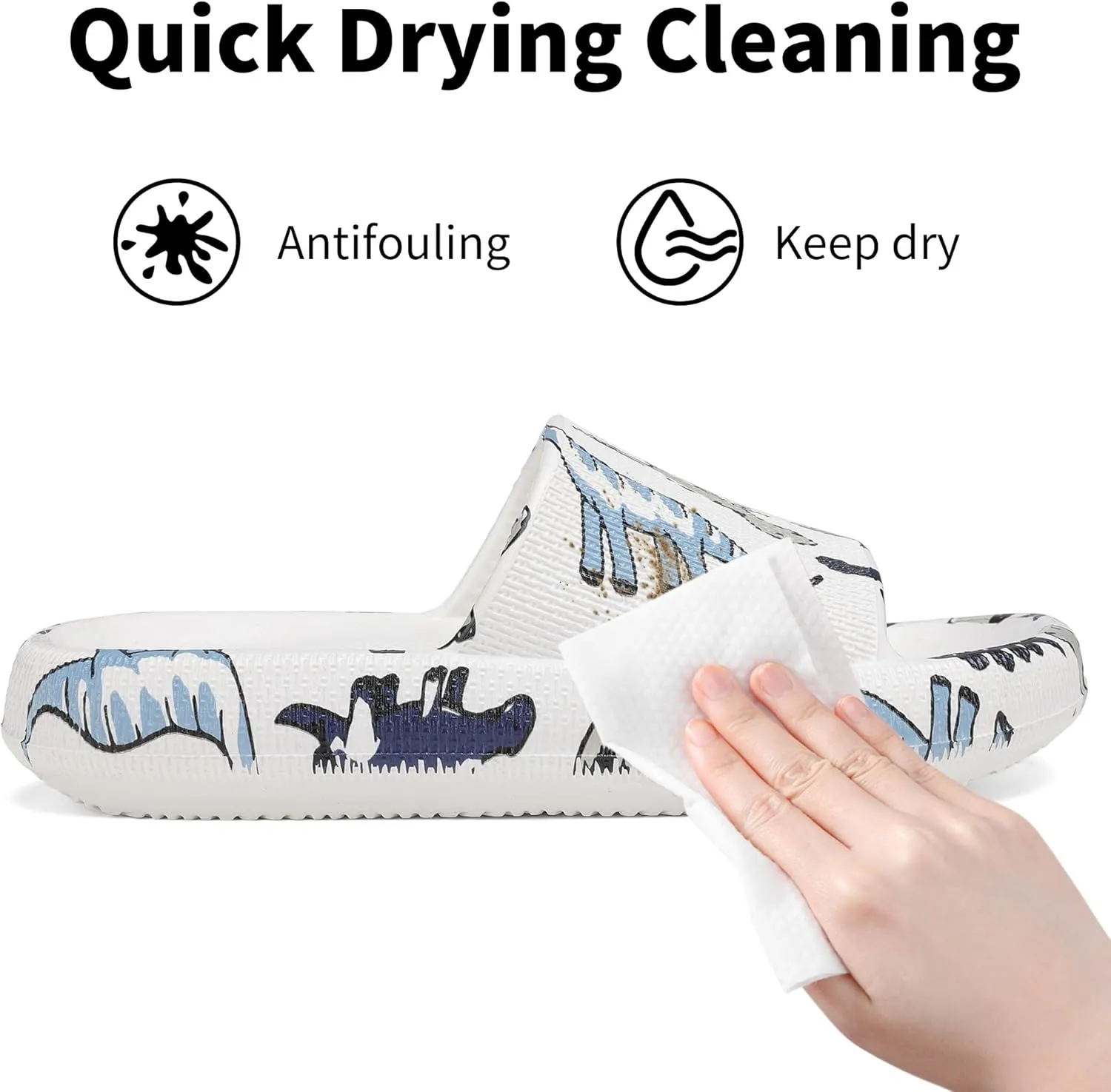 Boys and Girls Cloud Slides for Kids – Non-Slip Summer Slippers Lightweight Beach, Pool, and Indoor Shower Sandals