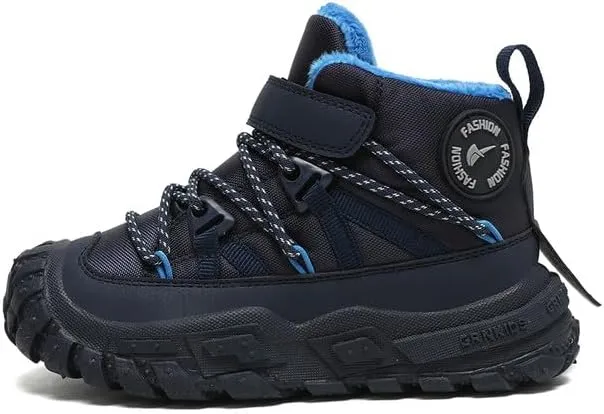Boys Girls Wnter Snow Boots Warm Outdoor Hiking Shoes Waterproof Anti-slip Boots