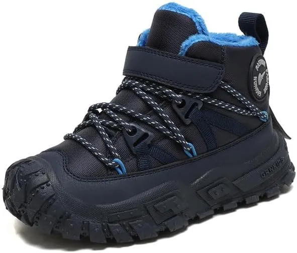 Boys Girls Wnter Snow Boots Warm Outdoor Hiking Shoes Waterproof Anti-slip Boots