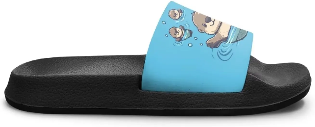 Boys Slides Kids Girls Slippers Blue Beach Sandals Cute Sea Animal Summer Shoes for Home Pool Gifts