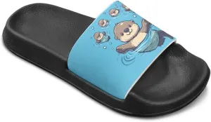 Boys Slides Kids Girls Slippers Blue Beach Sandals Cute Sea Animal Summer Shoes for Home Pool Gifts