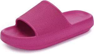 BRONAX Pillow Slippers for Women and Men | House Slides Shower Sandals | Cushioned Thick Sole