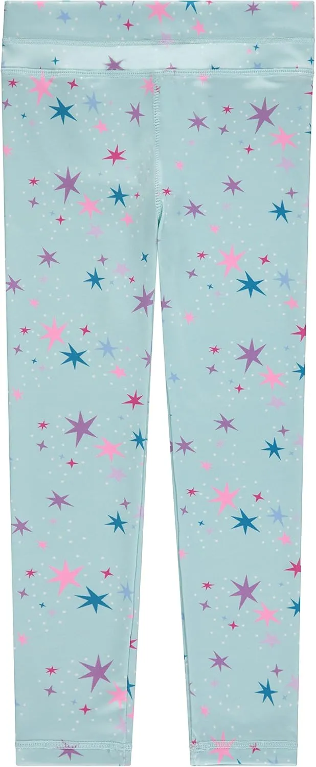 BTween Girls’ 4 Pack Leggings Set, Exercise, Sports Tights with Wide Waistband for Girls
