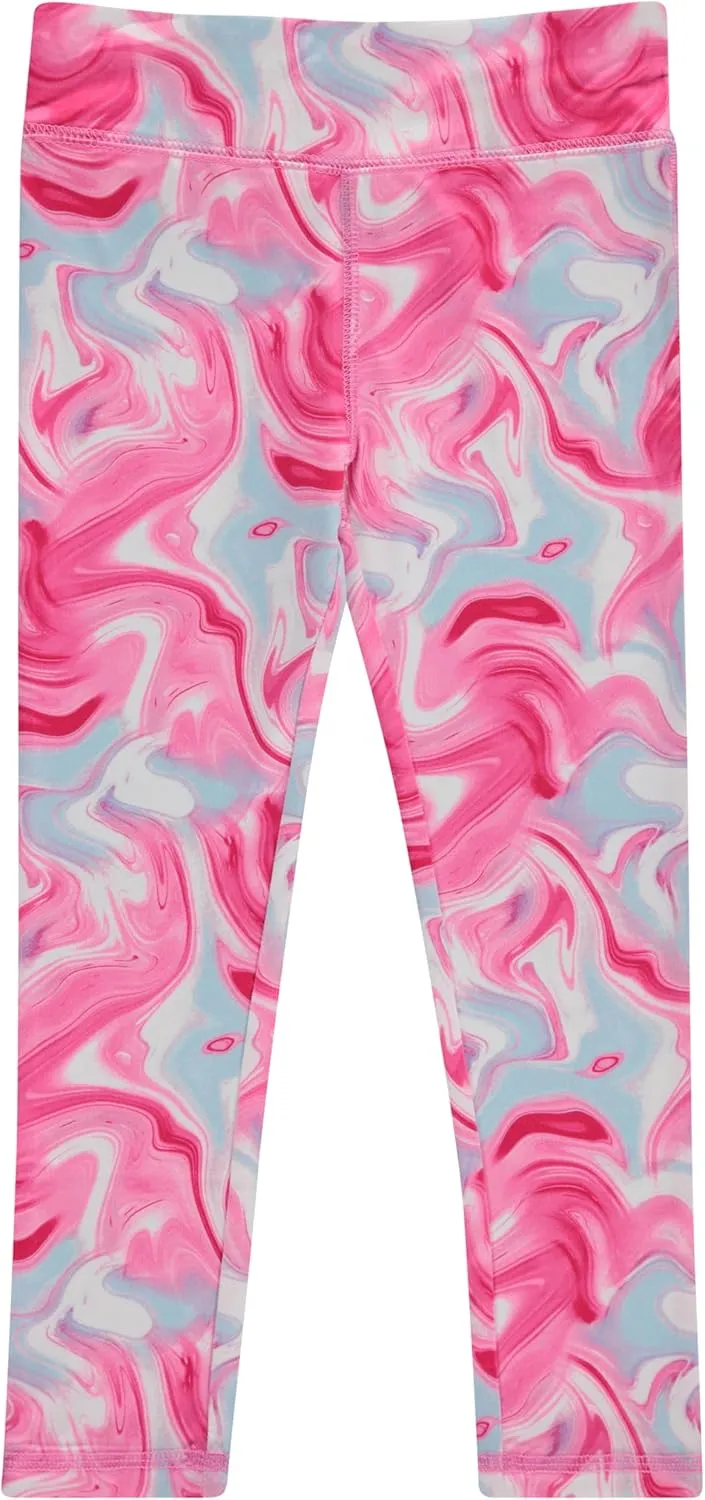 BTween Girls’ 4 Pack Leggings Set, Exercise, Sports Tights with Wide Waistband for Girls