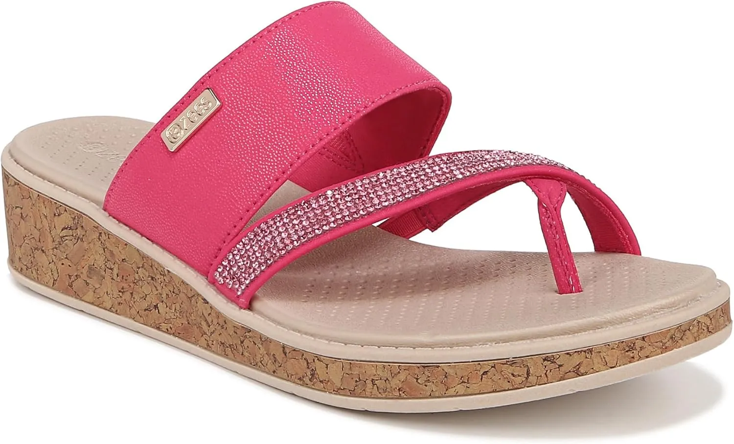 BZees Women's Bora Bright Wedge Sandal