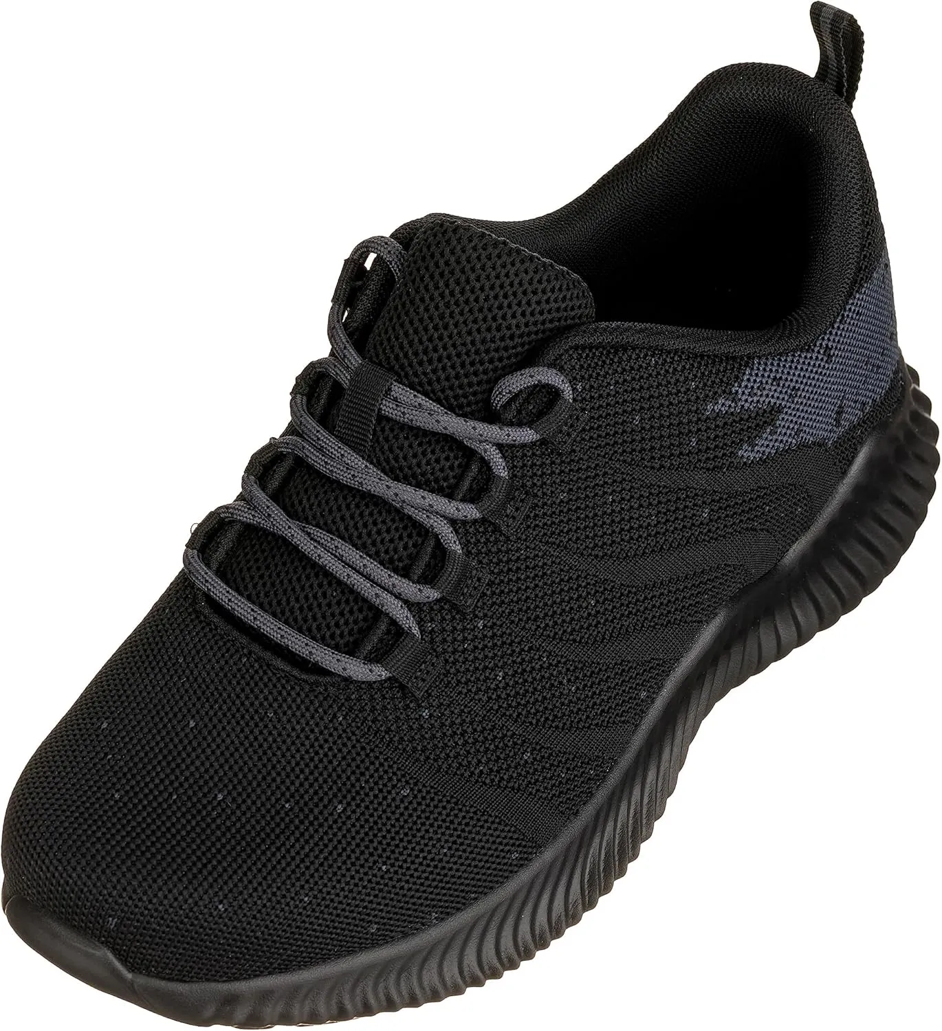 CALTO Men's Invisible Height Increasing Elevator Shoes - Black/Grey Ultra Lightweight Sporty Sneakers - 2.8 Inches Taller - Q216 - Size 10 D(M) US