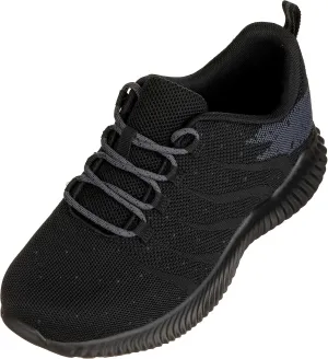 CALTO Men's Invisible Height Increasing Elevator Shoes - Black/Grey Ultra Lightweight Sporty Sneakers - 2.8 Inches Taller - Q216 - Size 10 D(M) US