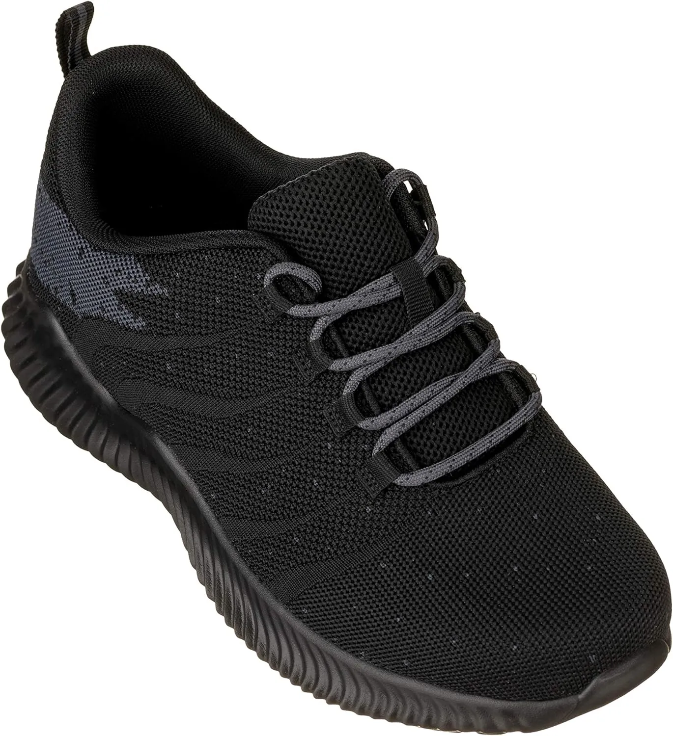 CALTO Men's Invisible Height Increasing Elevator Shoes - Black/Grey Ultra Lightweight Sporty Sneakers - 2.8 Inches Taller - Q216 - Size 10.5 D(M) US