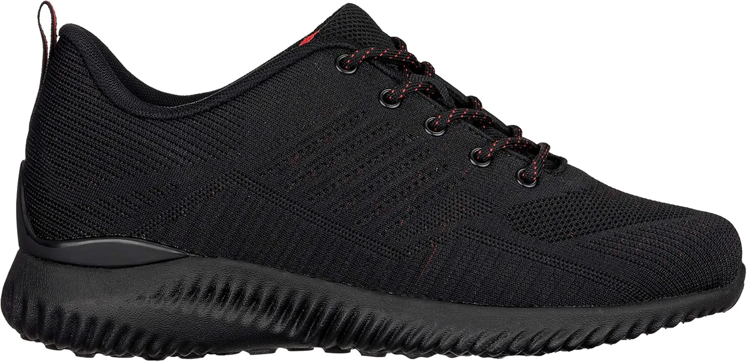 CALTO Men's Invisible Height Increasing Elevator Shoes - Black/Red Ultra Lightweight Sporty Sneakers - 2.6 Inches Taller - Q211 - Size 8.5 D(M) US