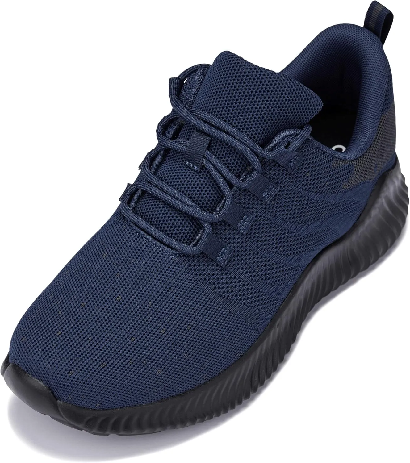 CALTO Men's Invisible Height Increasing Elevator Shoes - Navy/Blue Ultra Feather Lightweight Sporty Sneakers - 2.8 Inches Taller - Q217 - Size 10 D(M) US