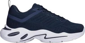 CALTO Men's Invisible Height Increasing Elevator Shoes - Navy/White Super Lightweight Sporty Sneakers - 2.6 Inches Taller - Q331 - Size 8 D(M) US