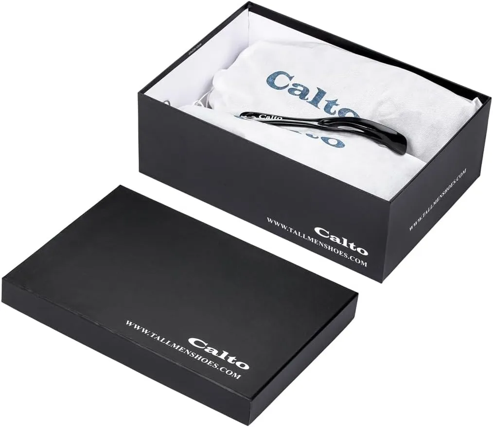 CALTO Men's Invisible Height Increasing Elevator Shoes - Noir Merino Wool Ultra Lightweight Sporty Sneakers - 2.4 Inches Taller - Q502 - Size 6 D(M) US