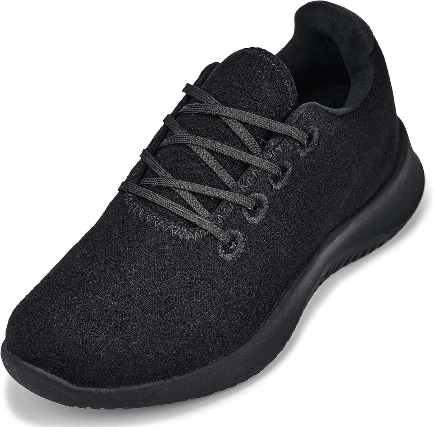CALTO Men's Invisible Height Increasing Elevator Shoes - Noir Merino Wool Ultra Lightweight Sporty Sneakers - 2.4 Inches Taller - Q502 - Size 6 D(M) US