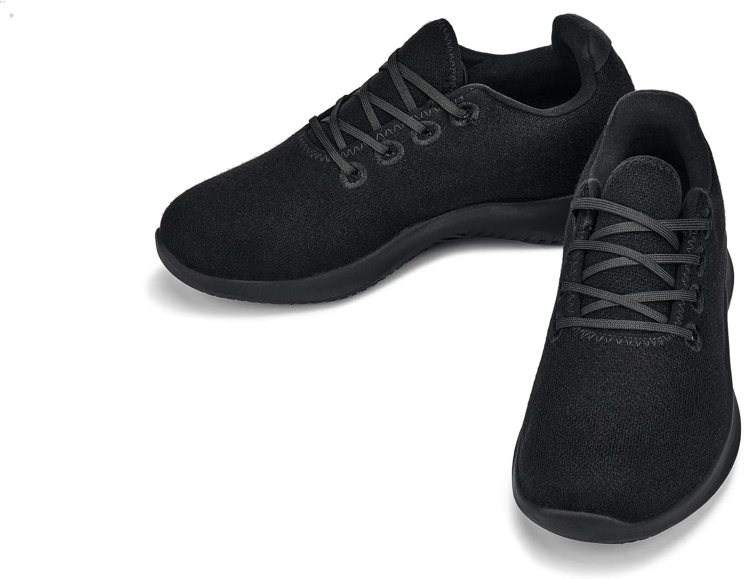 CALTO Men's Invisible Height Increasing Elevator Shoes - Noir Merino Wool Ultra Lightweight Sporty Sneakers - 2.4 Inches Taller - Q502 - Size 6 D(M) US