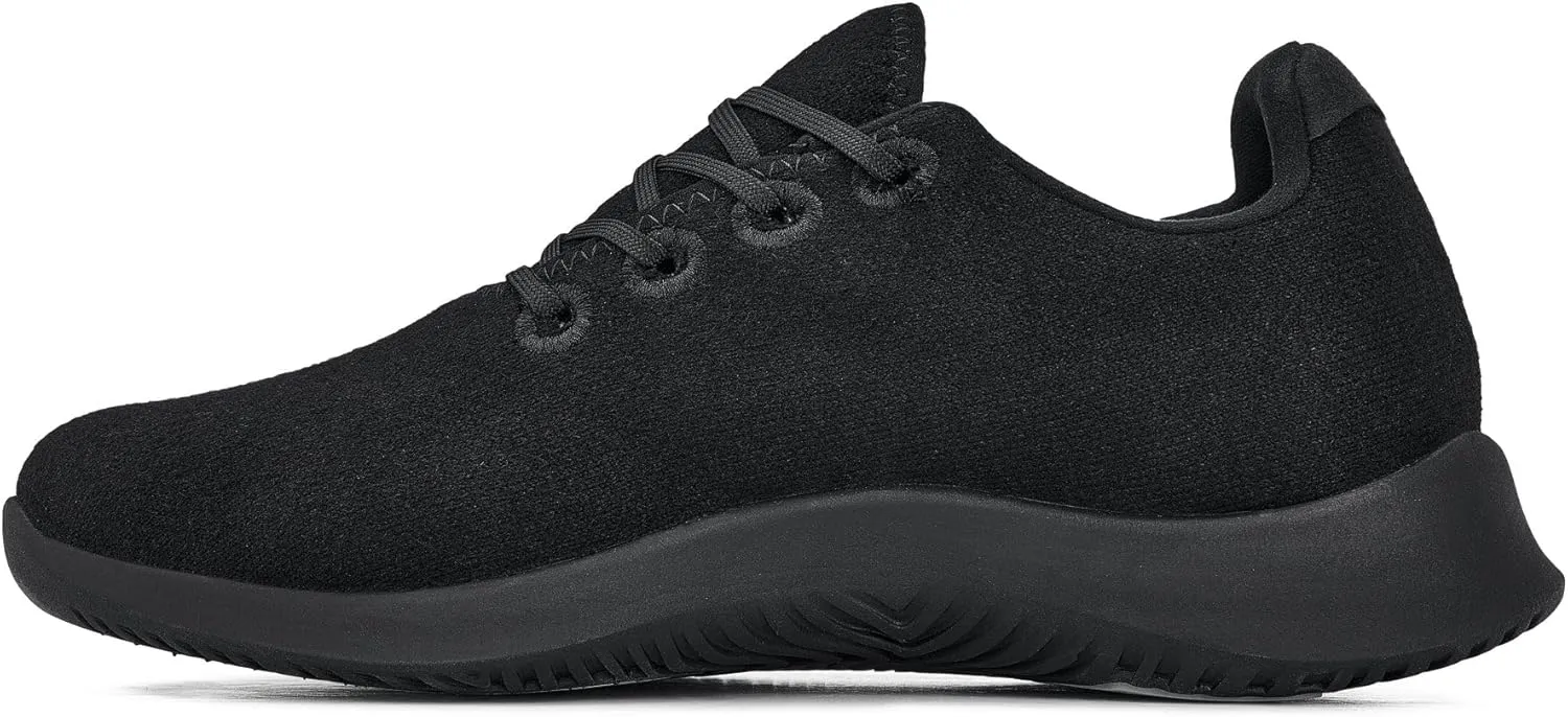 CALTO Men's Invisible Height Increasing Elevator Shoes - Noir Merino Wool Ultra Lightweight Sporty Sneakers - 2.4 Inches Taller - Q502 - Size 6 D(M) US