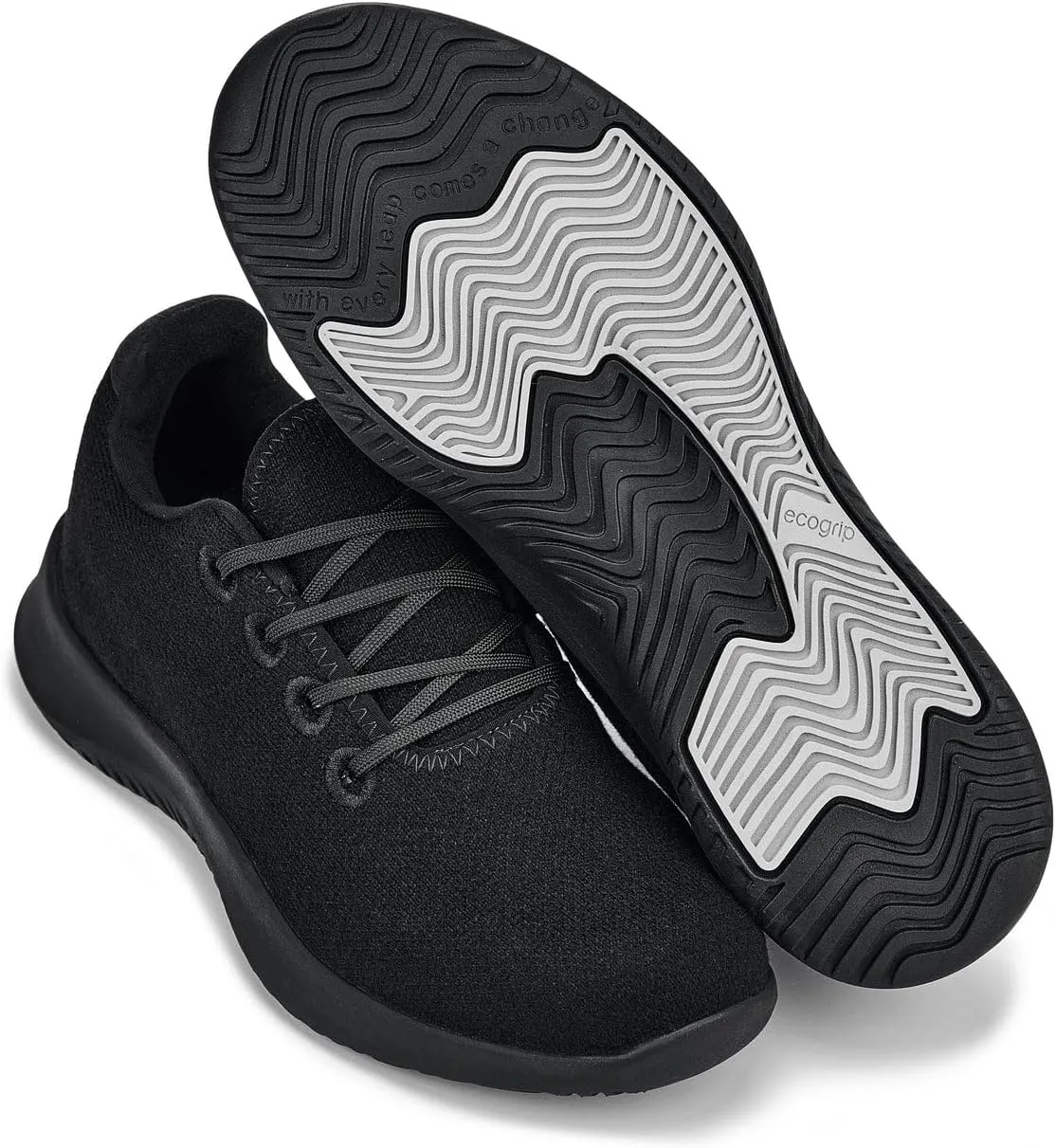 CALTO Men's Invisible Height Increasing Elevator Shoes - Noir Merino Wool Ultra Lightweight Sporty Sneakers - 2.4 Inches Taller - Q502 - Size 6 D(M) US
