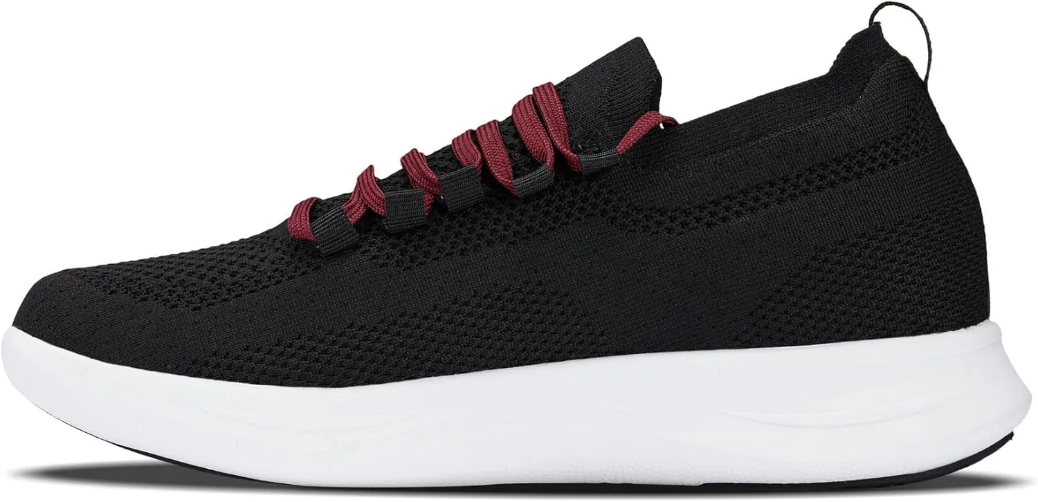 CALTO Men's Invisible Height Increasing Elevator Shoes - Super Lightweight Knitted Sporty Sneakers - 2.4 Inches Taller