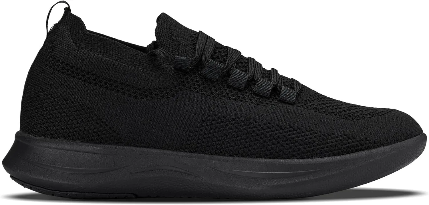 CALTO Men's Invisible Height Increasing Elevator Shoes - Super Lightweight Knitted Sporty Sneakers - 2.4 Inches Taller