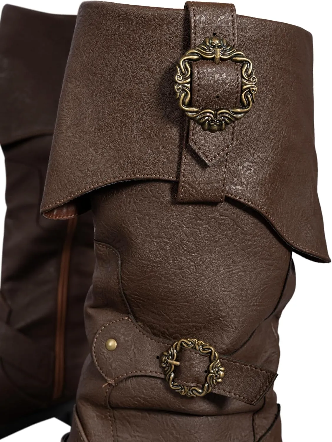 Caribbean Pirate Boots Adventure Footwear Halloween Costume Renaissance Medieval Cosplay