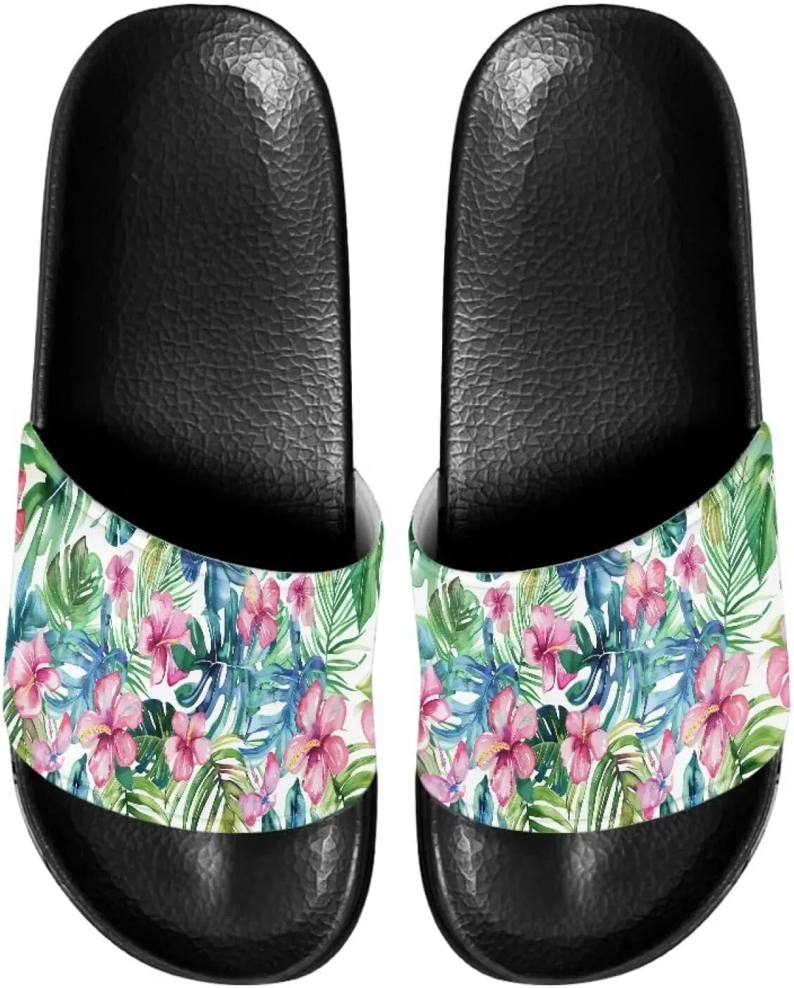Casual Non-slip Slide Sandals for Women Men Open Toe House Sole Slipper Flat Lightweight Slipper for Bathroom Beach