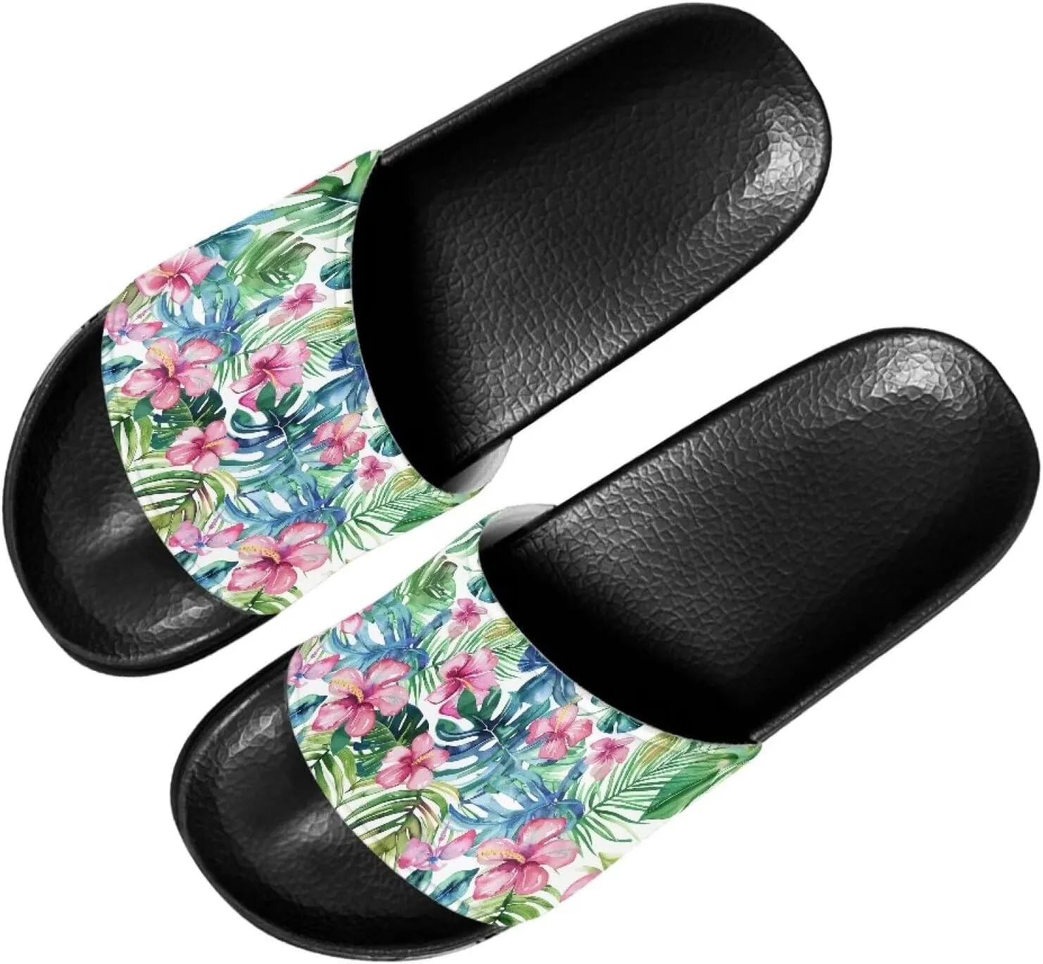 Casual Non-slip Slide Sandals for Women Men Open Toe House Sole Slipper Flat Lightweight Slipper for Bathroom Beach