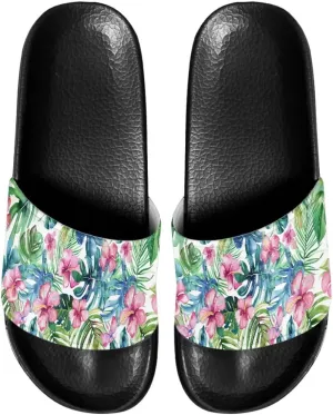 Casual Non-slip Slide Sandals for Women Men Open Toe House Sole Slipper Flat Lightweight Slipper for Bathroom Beach