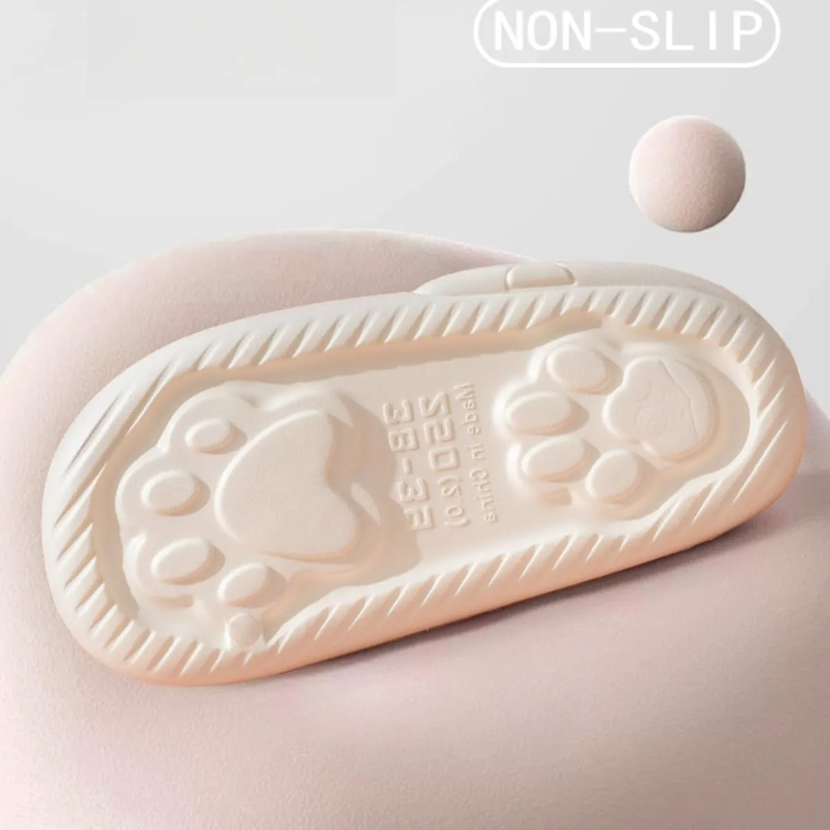 Cat Slippers Women Cute Kitty Pillow Slides Thick Sole Kawaii Non Slip Quick Drying Preppy Shower Bathroom Sandals Outdoor