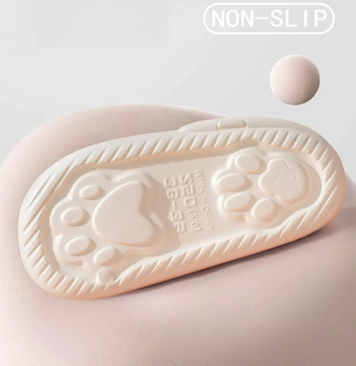 Cat Slippers Women Cute Kitty Pillow Slides Thick Sole Kawaii Non Slip Quick Drying Preppy Shower Bathroom Sandals Outdoor