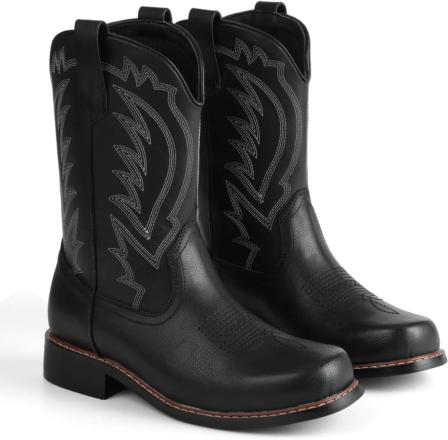 Celbreez Kids Cowboy Boots for Boys Girls Toddler Cwoboy Cowgril Western Boots Square Toe Mid Calf Riding Shoes Little Kid/Big Kid/Toddler