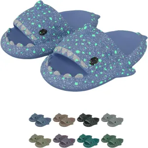 Christmas Shark Slides,Halloween Shark Slides,3d Glow In The Dark Cloud Shark Slides,Glow In The Dark Shark Sandals For Women Men
