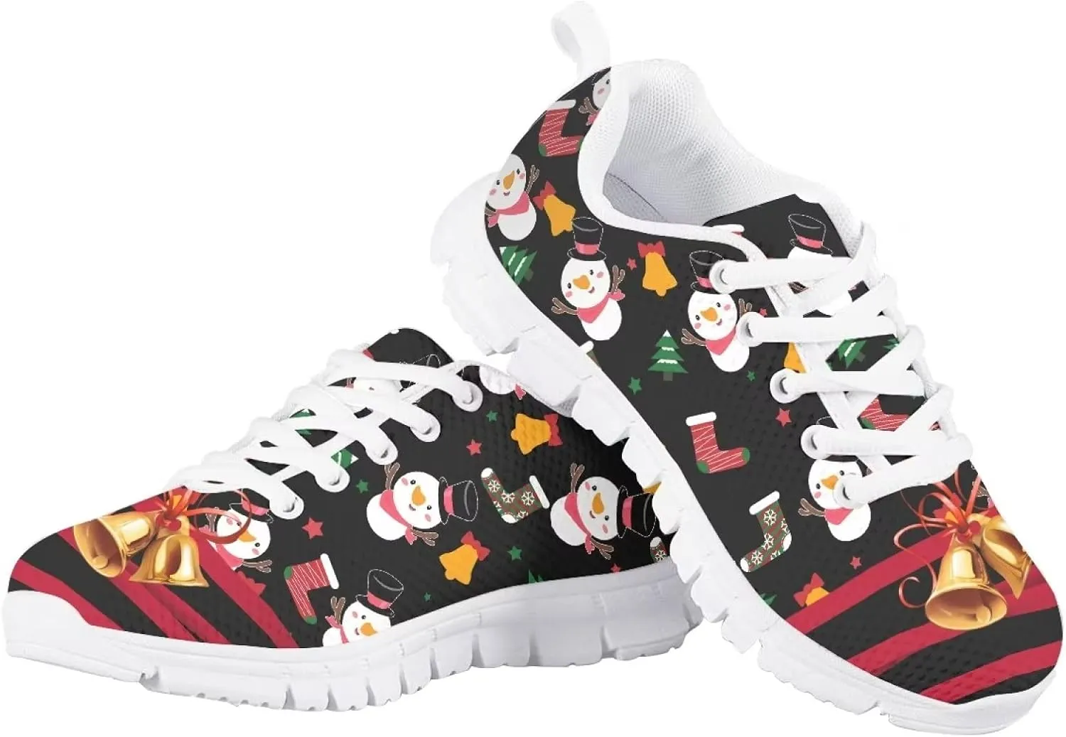 Christmas Shoes for Girls Boys Lightweight Casual Cute Athletic Sneakers Kids Running Shoes Holiday Outfit
