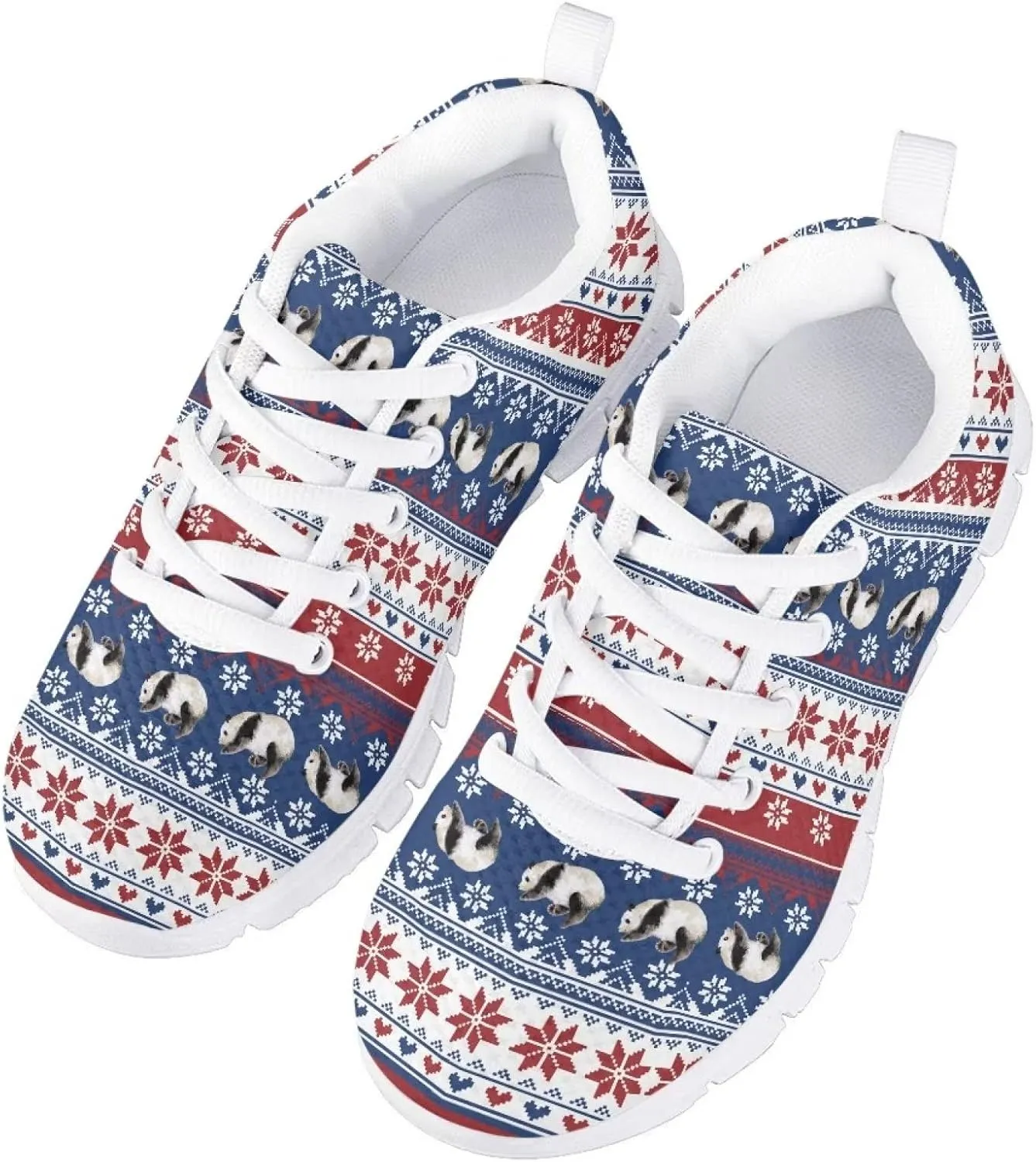 Christmas Shoes for Girls Boys Lightweight Casual Cute Athletic Sneakers Kids Running Shoes Holiday Outfit