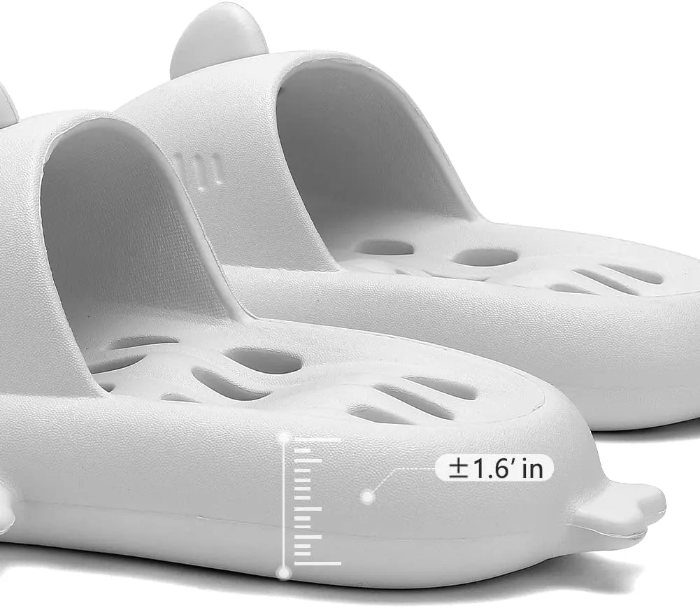 Cloud Shark Slides Men Women Summer Slippers Non-Slip Beach Shower Bathroom Sandals Pillow Thick Sole