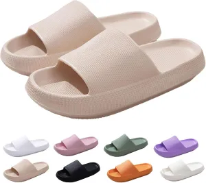 Cloud Slide Sandals for Women Men Ultra Comfort Recovery Pillow Slippers Soft Summer Beach Shoes with Low Arch Support