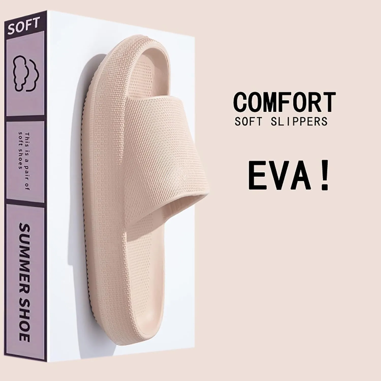 Cloud Slide Sandals for Women Men Ultra Comfort Recovery Pillow Slippers Soft Summer Beach Shoes with Low Arch Support