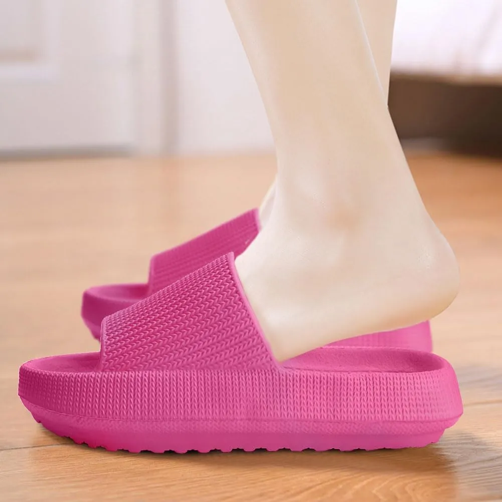 Cloud Slides for Kids, Girls Boys Pillow Slippers Shower Bathroom, Comfort Non-Slip Thick Sole Slippers Summer Beach Shoes for Little Kid/Big Kid