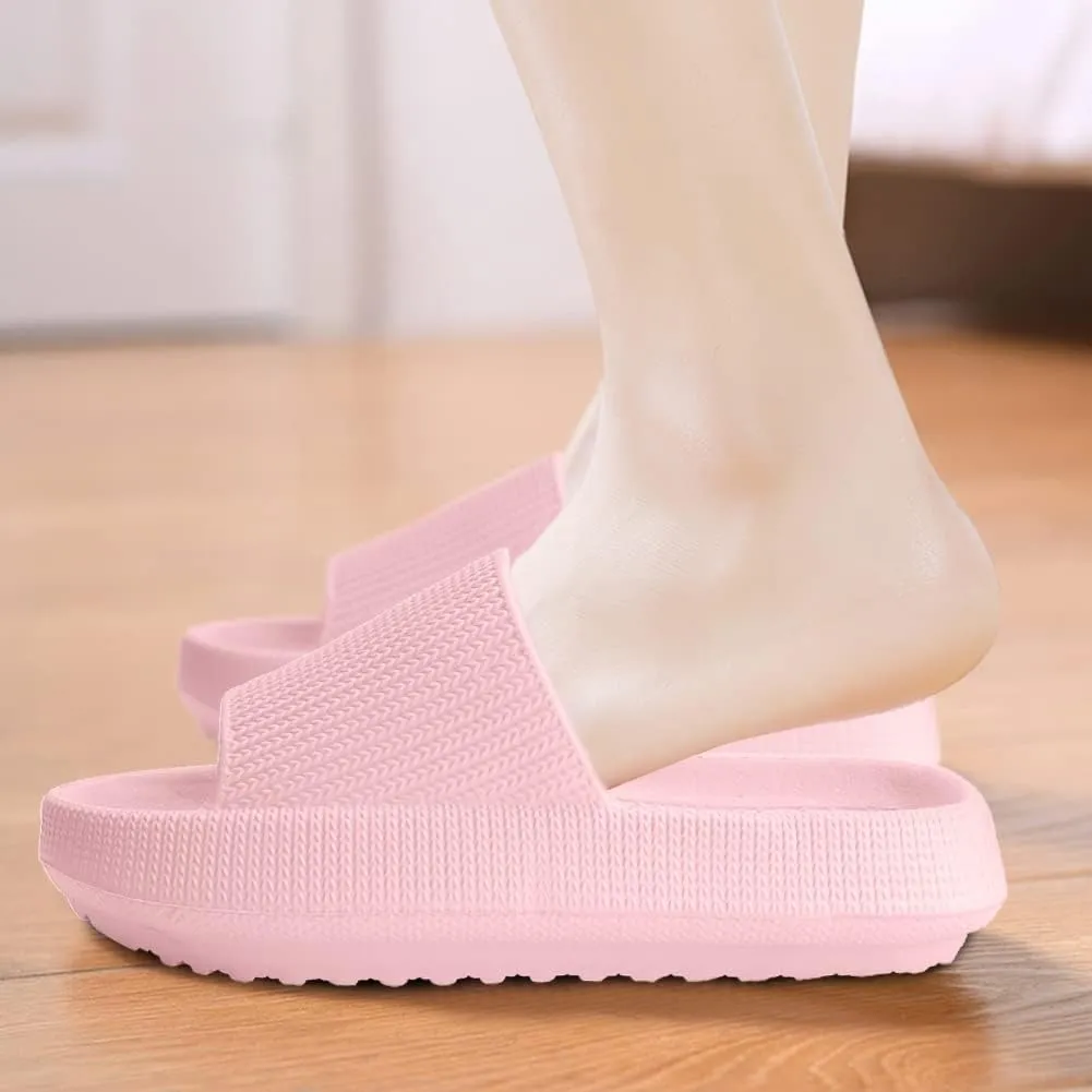 Cloud Slides for Kids, Girls Boys Pillow Slippers Shower Bathroom, Comfort Non-Slip Thick Sole Slippers Summer Beach Shoes for Little Kid/Big Kid