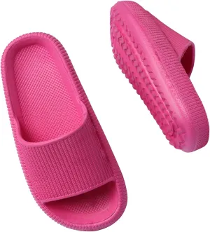 Cloud Slides for Kids, Girls Boys Pillow Slippers Shower Bathroom, Comfort Non-Slip Thick Sole Slippers Summer Beach Shoes for Little Kid/Big Kid