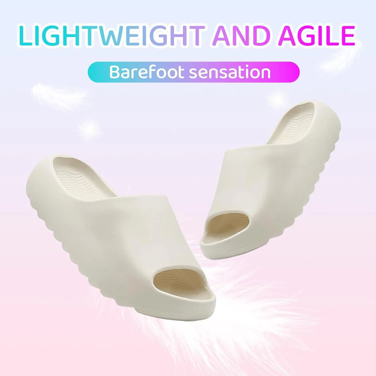 Cloud Slides for Kids,Boys Girls Shower Slippers Bathroom Pool Sandals,Toddler Home House Open Toe Comfy Thick Sole Slippers,Summer Non-Slip Beach Shoes