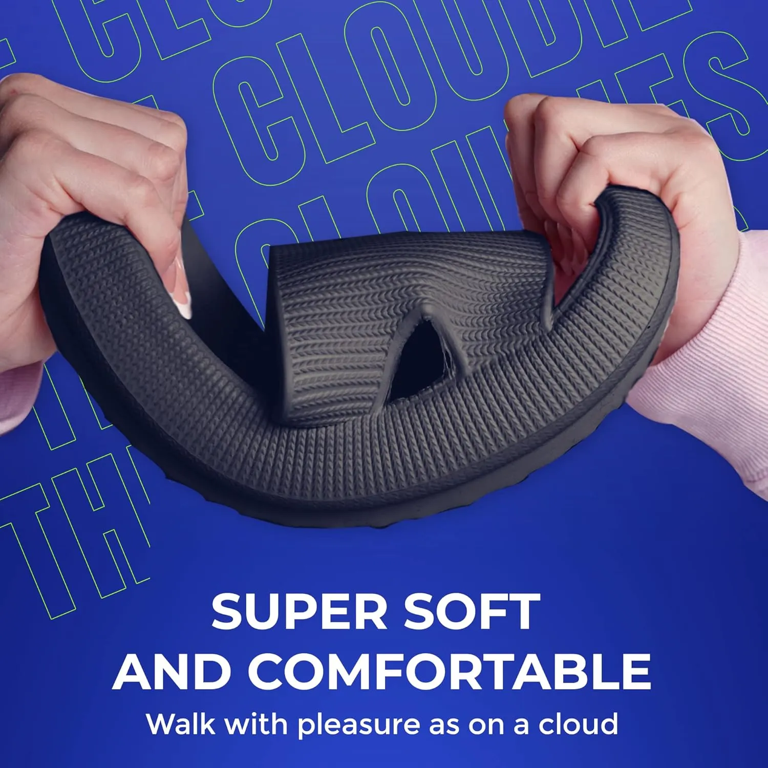 Cloud Slides For Women And Men - Comfy Non Slip Indoors Slippers For Shower Spa Pool College Outdoors Slides - Soft And Cozy Open Toe House Sandals Thick Soles