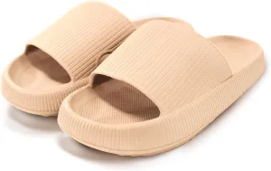 Cloud Slides For Women And Men - Comfy Non Slip Indoors Slippers For Shower Spa Pool College Outdoors Slides - Soft And Cozy Open Toe House Sandals Thick Soles