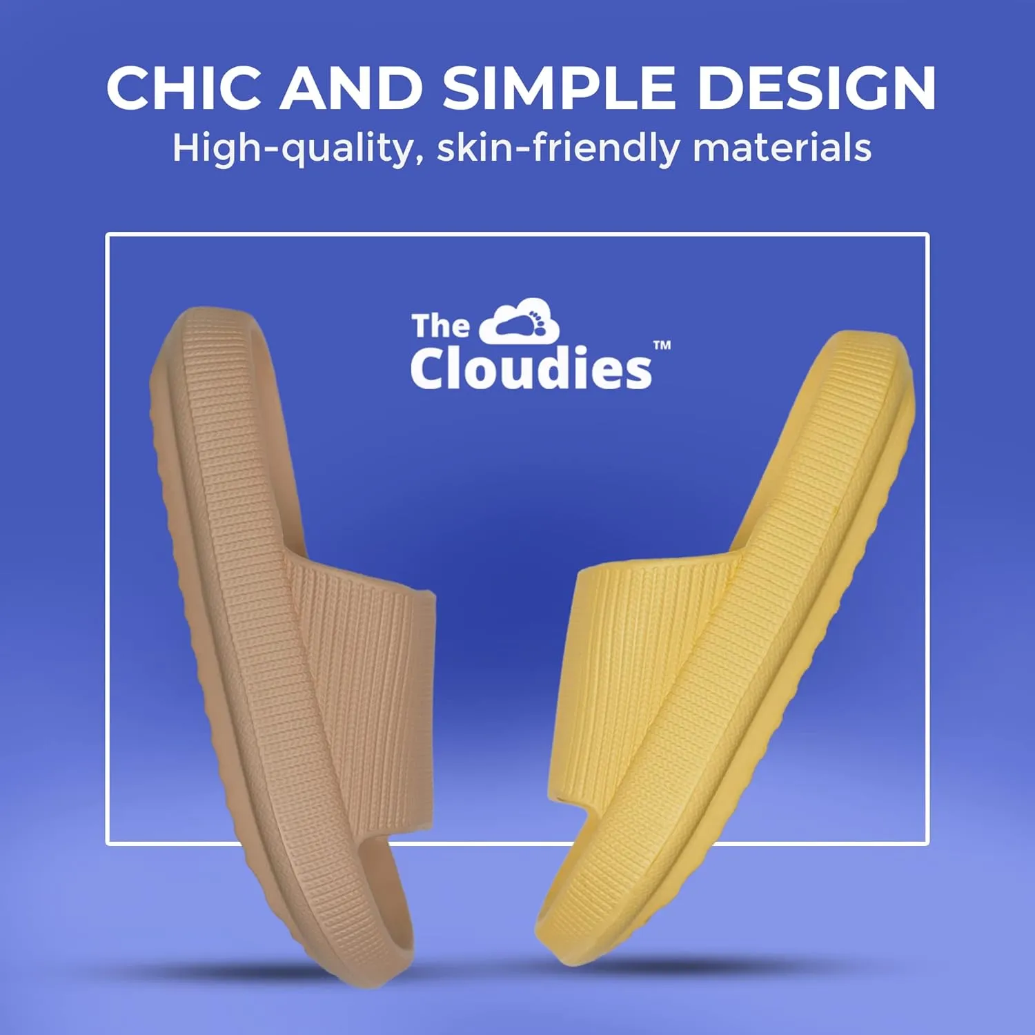 Cloud Slides For Women And Men - Comfy Non Slip Indoors Slippers For Shower Spa Pool College Outdoors Slides - Soft And Cozy Open Toe House Sandals Thick Soles