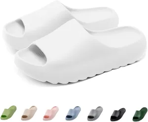 Cloud Slides for Women Men Kids, Pillow Slippers Comfy Non-Slip Soft Waterproof Bathroom Shower Shoes, Cushioned Thick Sole Sandals for Indoor and Outdoor