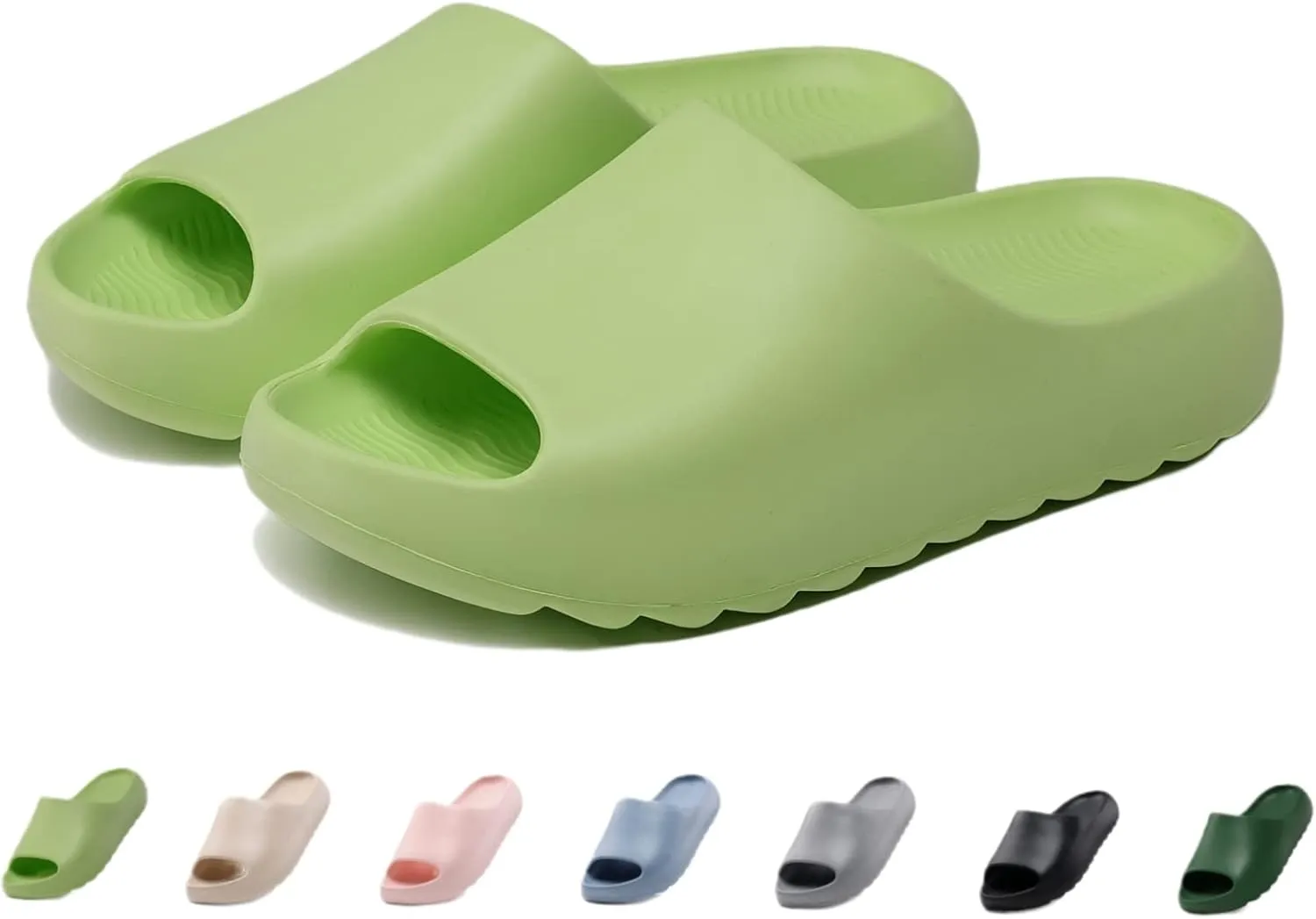 Cloud Slides for Women Men Kids, Pillow Slippers Comfy Non-Slip Soft Waterproof Bathroom Shower Shoes, Cushioned Thick Sole Sandals for Indoor and Outdoor