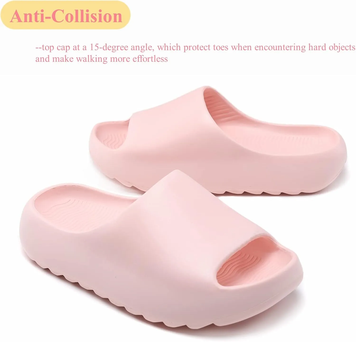 Cloud Slides for Women Men Kids, Pillow Slippers Comfy Non-Slip Soft Waterproof Bathroom Shower Shoes, Cushioned Thick Sole Sandals for Indoor and Outdoor