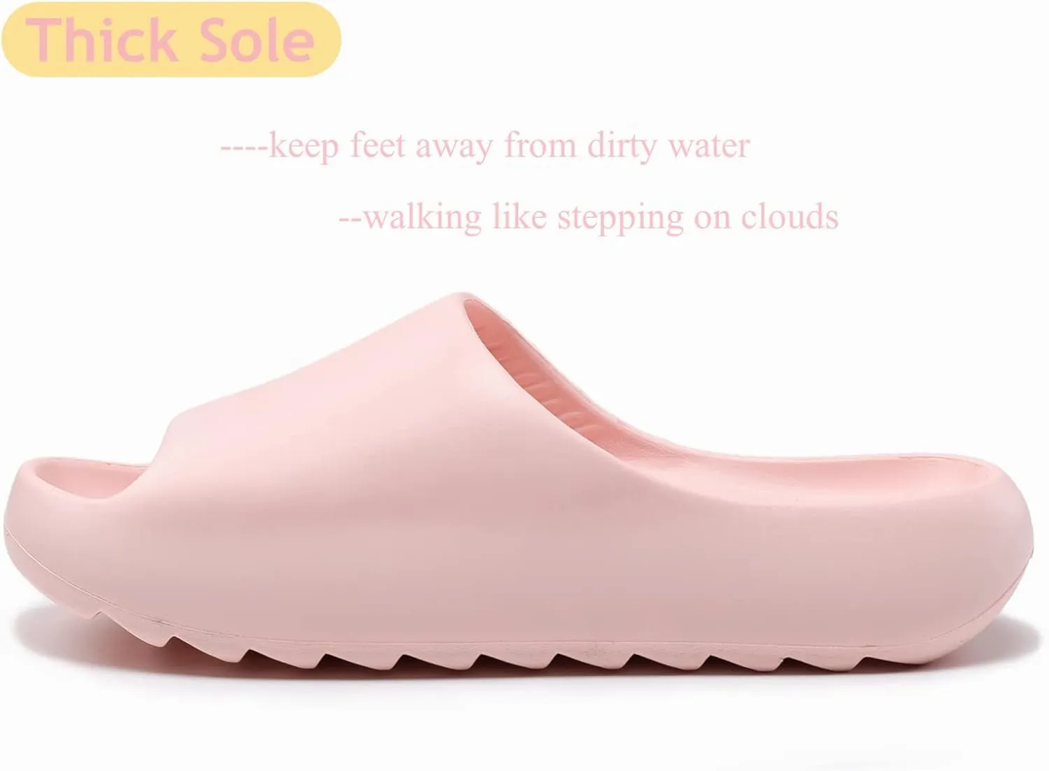 Cloud Slides for Women Men Kids, Pillow Slippers Comfy Non-Slip Soft Waterproof Bathroom Shower Shoes, Cushioned Thick Sole Sandals for Indoor and Outdoor